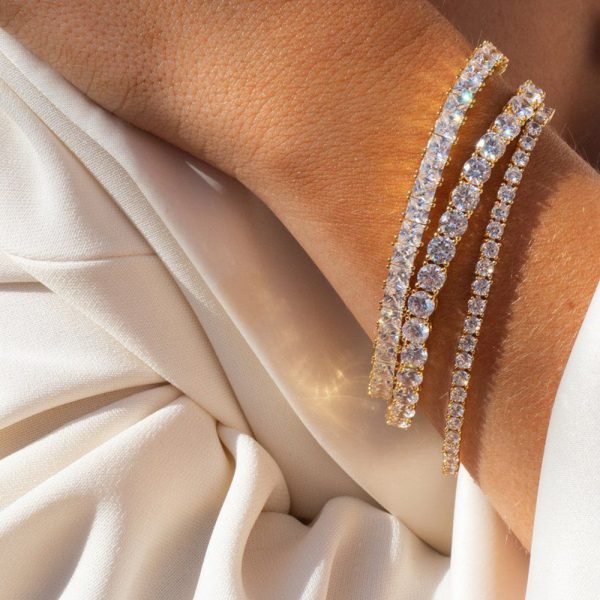 Bracelets For Women Fashion Small Cubic Zircon Crystal Rose Gold Color Wedding Party in Pakistan - Image 5