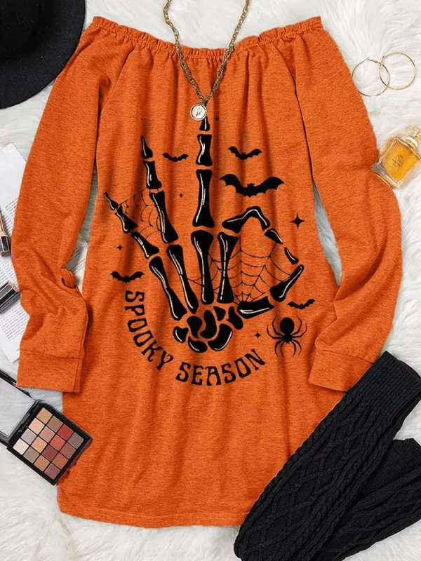Women Spooky Graphic Tshirt red colour in Pakistan - Image 3