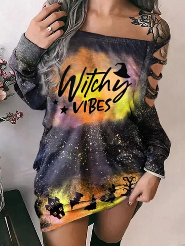 Women Spooky Graphic Tshirt red colour in Pakistan - Image 4