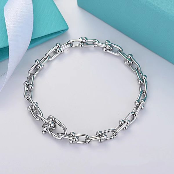 Silver Medium U-shaped Horseshoe Bracelet Women in Pakistan - Image 2