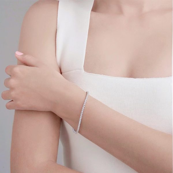 Bracelet Full Diamond Silver Plated Wedding Party for Women  in Pakistan - Image 4