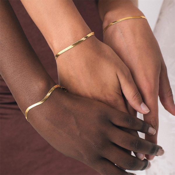 Classic Snake Chain Bracelet For Women Jewelry Gift in Pakistan - Image 6