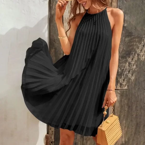 women oversize Sexy Pleated Dresses in Pakistan - Image 2