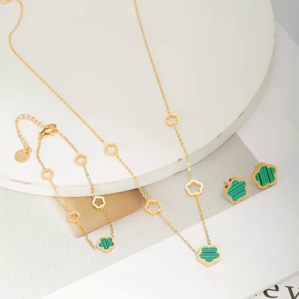 Necklace Bracelets Waterproof Stainless Steel Jewelry Sets in pakistan - Image 4