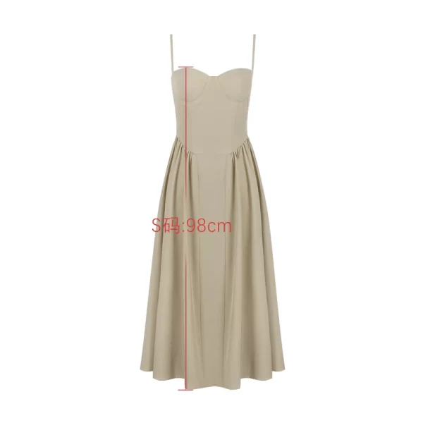 women Summer Elegant Midi A Line Dress in Pakistan - Image 2