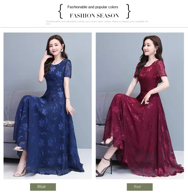 Vintage Blue Clothes For Women 2023 Maxi Dresses in pakistan - Image 7