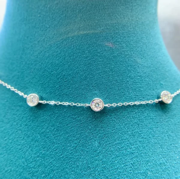 Necklace silver diamond chain for women jewelry Pakistan - Image 3
