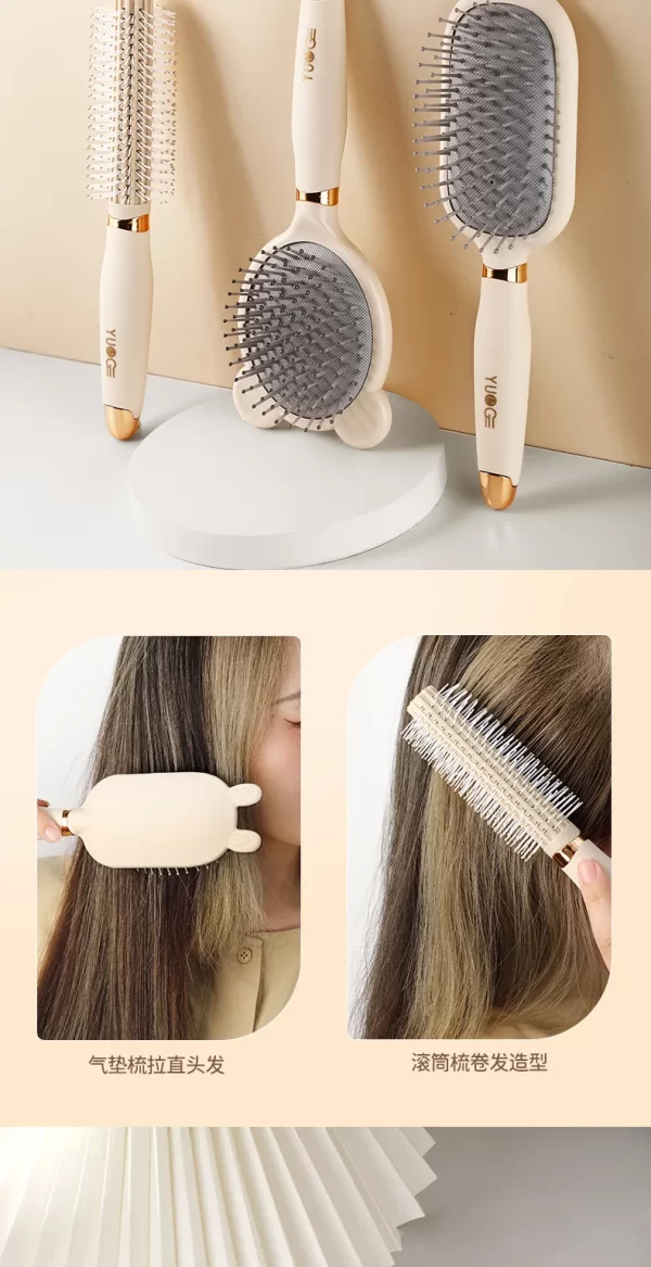 Bag Massage Combs Home Women Long Fluffy Hair Curling Hairbrush - Image 2