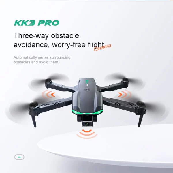 New Drone 4K Professional Dual Camera Wifi Three Sides - Image 6