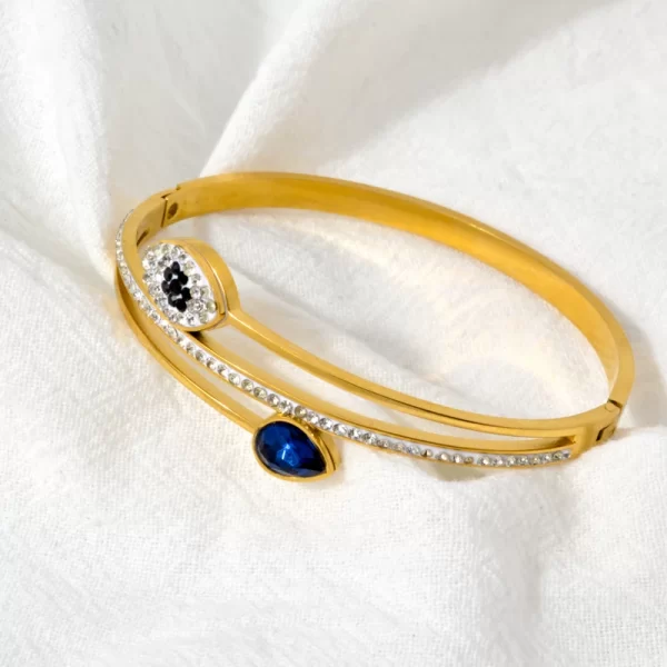 Women Gold Color snake Evil Eyes Jewellery set in Pakistan - Image 6