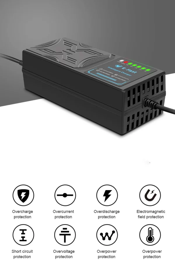 High-Efficiency 48V Battery Charger for Electric Bicycles and Motorbikes - Image 3