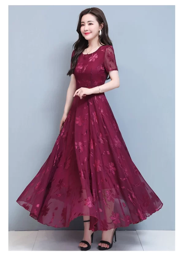 Vintage Blue Clothes For Women 2023 Maxi Dresses in pakistan - Image 3