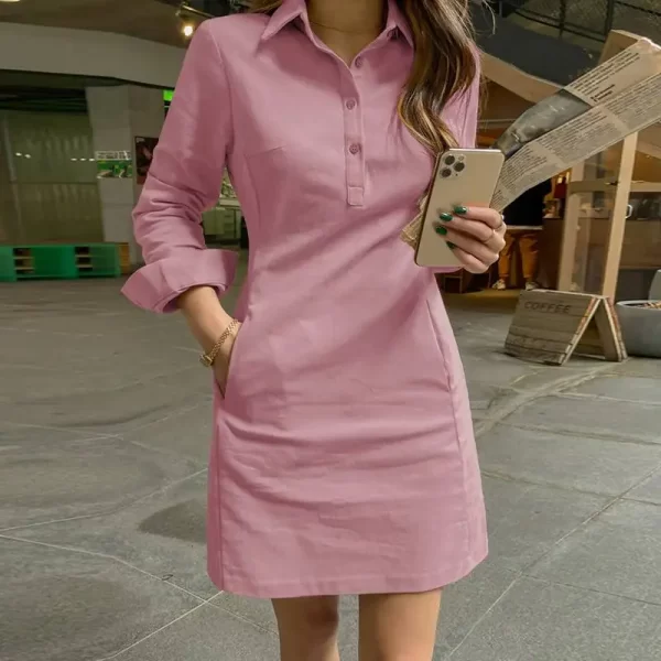 Women Sexy Long Sleeve Sun dresses in Pakistan - Image 6