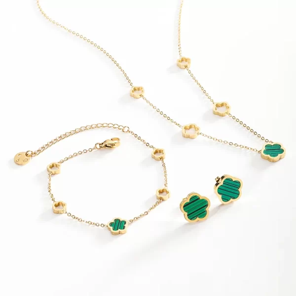 Necklace Bracelets Waterproof Stainless Steel Jewelry Sets in pakistan - Image 6