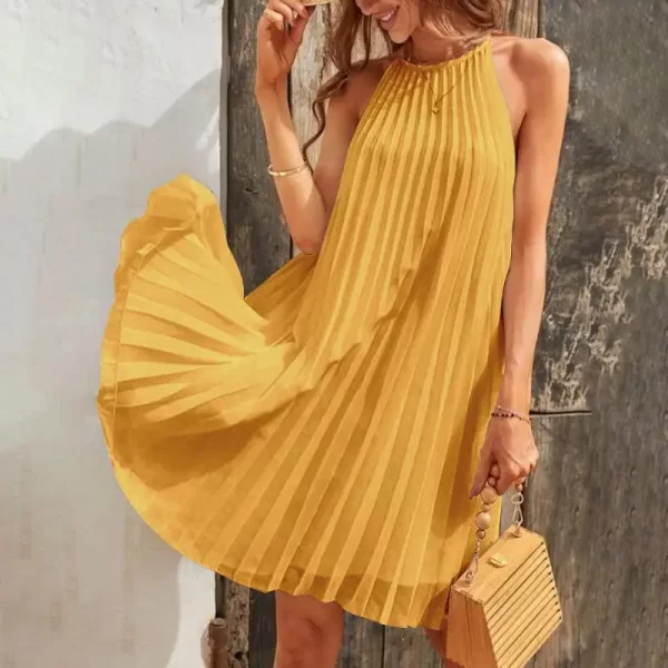 women oversize Sexy Pleated Dresses in Pakistan - Image 3