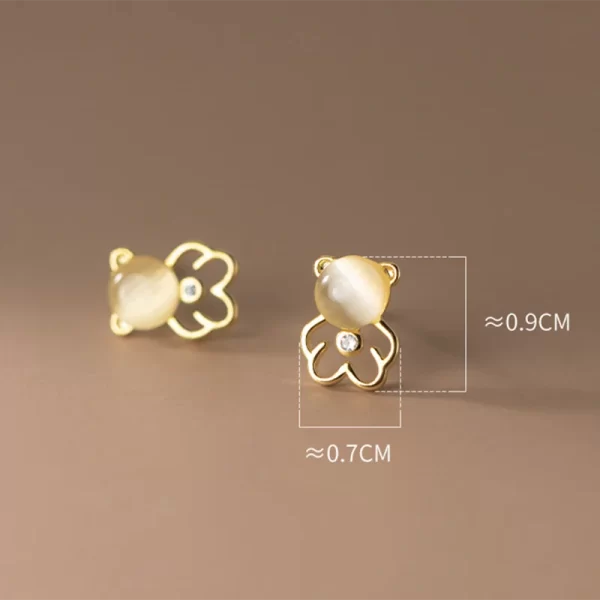 Women cute bear zircon stud jewellery set in Pakistan - Image 3