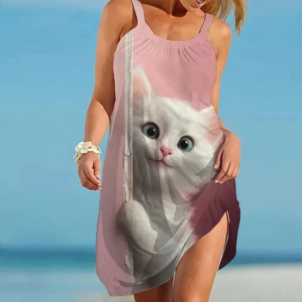 Cute Cat Women Summer Sleeveless in Pakistan - Image 5