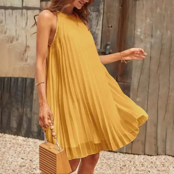 women oversize Sexy Pleated Dresses in Pakistan - Image 4