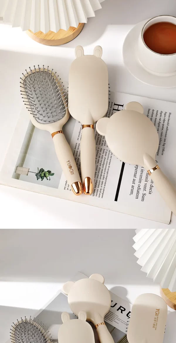 Cute Air Cushion Comb - Achieve Flawless Hair with Anti-Static, Massage, and Curling Features