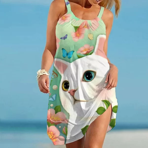 Cute Cat Women Summer Sleeveless in Pakistan - Image 7
