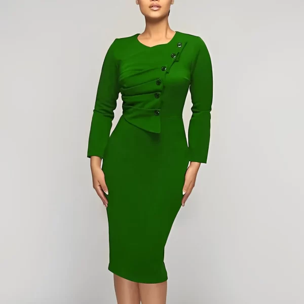 Women's Elegant Button Down Pencil Dress in Pakistan - Image 6