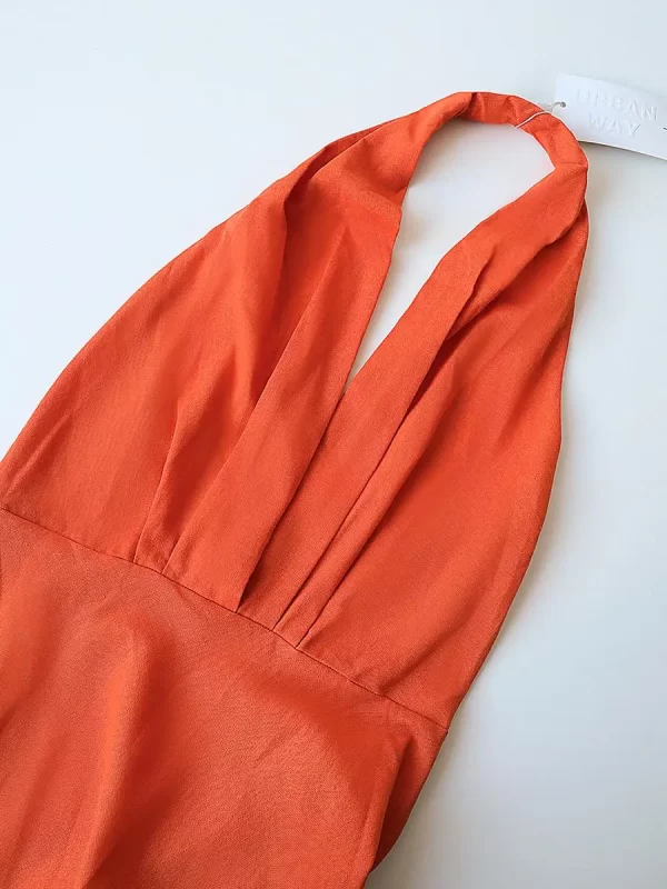 Women solid Halter Summer Dresses in Pakistan - Image 7