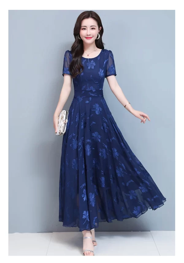 Vintage Blue Clothes For Women 2023 Maxi Dresses in pakistan - Image 5