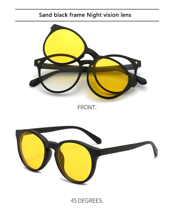 Explore Style and Functionality with Magnetic Clip On Glasses for Men and Women - Image 3