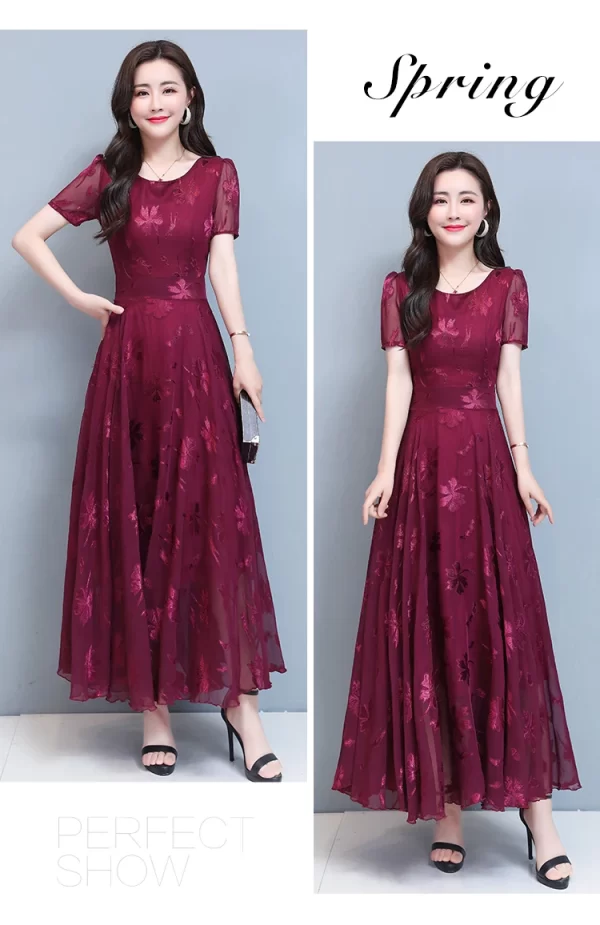 Vintage Blue Clothes For Women 2023 Maxi Dresses in pakistan - Image 2