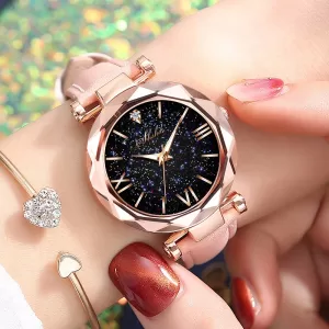 Women Watch Rhinestone Romantic Starry Sky WristWatch Fashion