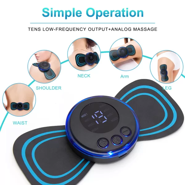 EMS Electric Pulse Neck Massager Cervical Massage Patch 8 Mode LCD Display Neck Stretcher Back Muscle Stimulator Relief Pain - Image 3