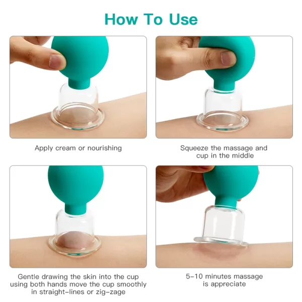 Rubber Massage Body Cups Anti Cellulite Suction Glass Cup for Face Facial Skin - Image 3