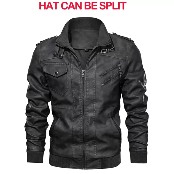 New Men's Leather Jackets Autumn Casual Motorcycle PU Jacket Biker Leather Coats - Image 3