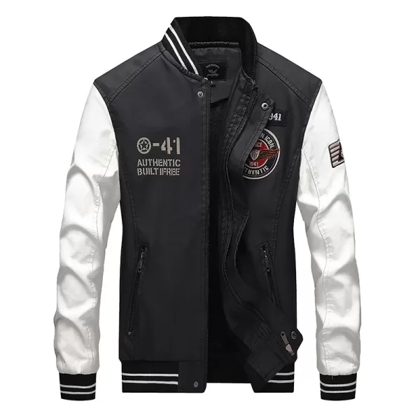 Leather Jacket Men Fleece Winter Streetwear in pakistan - Image 4