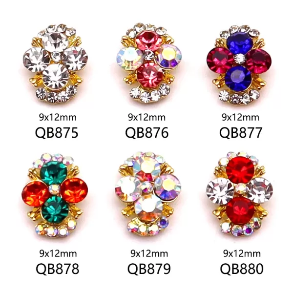 nail art decoration charm golden alloy with shiny color - Image 2
