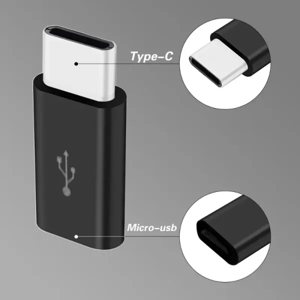Adapter Micro USB Female To Type C Male Convert Connector Support Charge Data Sync for Samsung Letv Xiaomi - Image 2