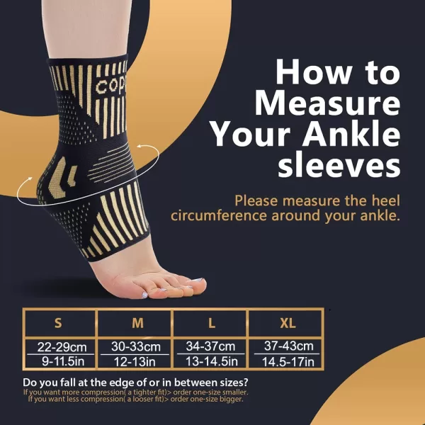 Copper Ankle Brace Compression Ankle Sleeve - Image 2