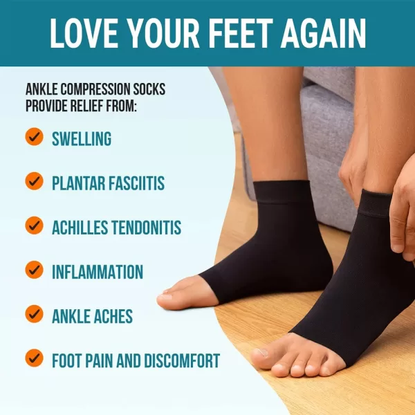 Sports Ankle Brace Socks Compression Sleeve - Image 2