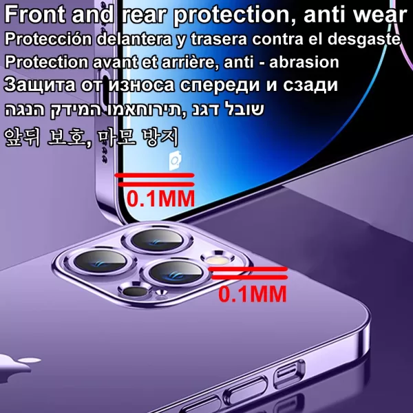 Original Straight Edge Plating Cover For Apple Clear Case Iphone 11 12 13 14 Pro Max - Image 3
