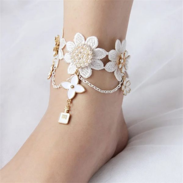 Handmade Lace Anklet  Jewelry for Women - Image 4