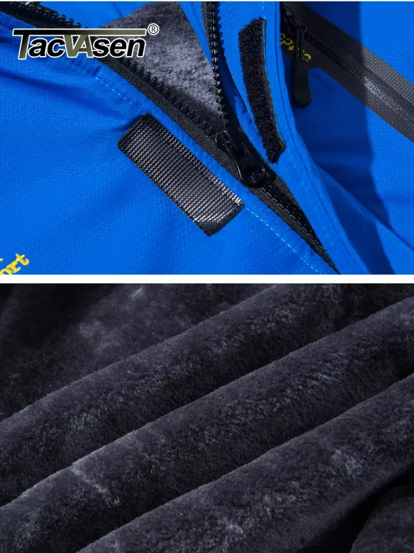 Winter Fleece Lined Jacket Men's Fleece Lining Coats Thermal Warm Jacket Hikingt Walking Jacke - Image 4