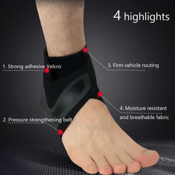 Sports Ankle Brace Adjustable Compression Ankle Support Elastic Ankle Guard Pain Relief Strap Basketball Ankle Brace Support - Image 4
