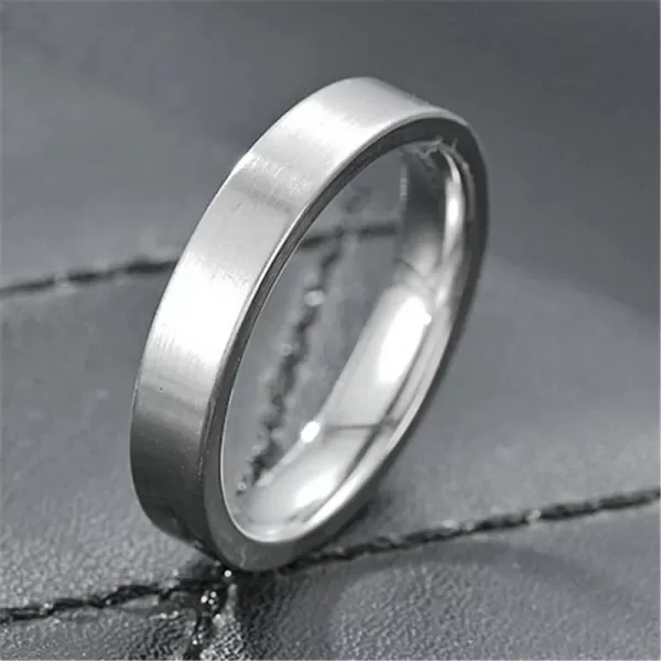 Women Ring Simple Stainless Steel Couple Jewelry - Image 3