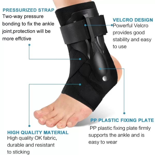 Sports Ankle Brace Compression Sleeve for Ankle Sprains, - Image 3