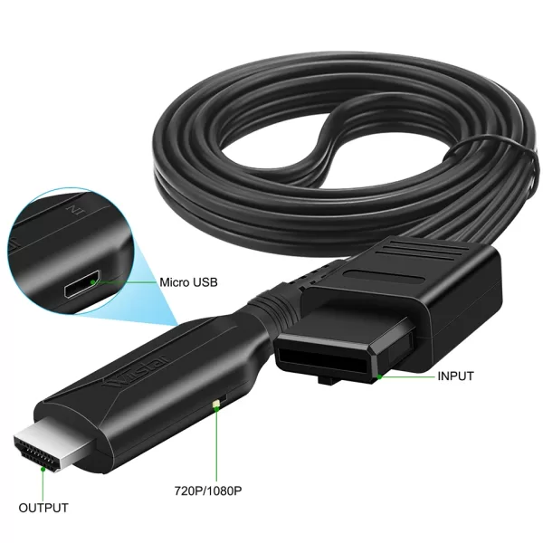 HD N64 To HDMI Converter HD Link Cable For N64/GameCube/SNES Plug and Play - Image 3