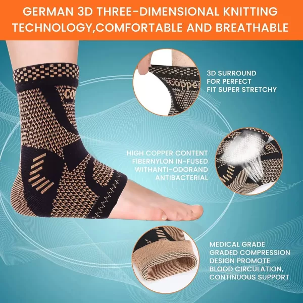 Copper Ankle brace for Men and Women - Image 3