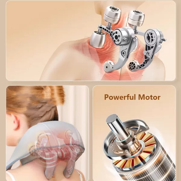 Electric Neck And Back Massager Wireless Neck And Shoulder Kneading Massage - Image 3
