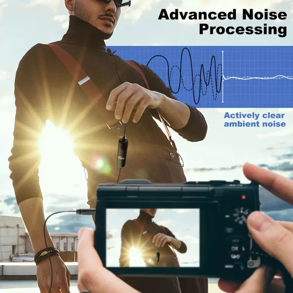 Professional Lavalier Microphone Clip-on Omnidirectional Condenser Lapel Mic - Image 4
