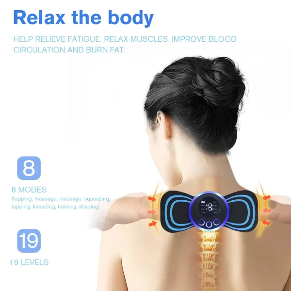 EMS Electric Pulse Neck Massager Cervical Massage Patch 8 Mode LCD Display Neck Stretcher Back Muscle Stimulator Relief Pain - Image 5