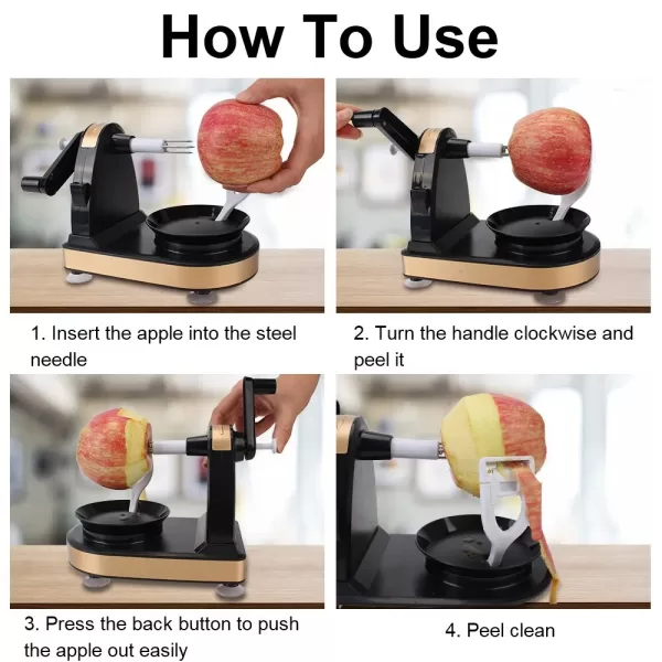 Hand-cranked Fruit Peeling Machine Apple Slicer Potato Peeler - Image 4